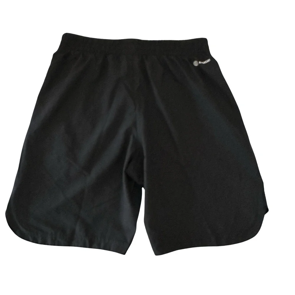 Adidas AEROREADY Men's Black Athletic Training Shorts 9" Inseam Pockets New - Picture 10 of 11